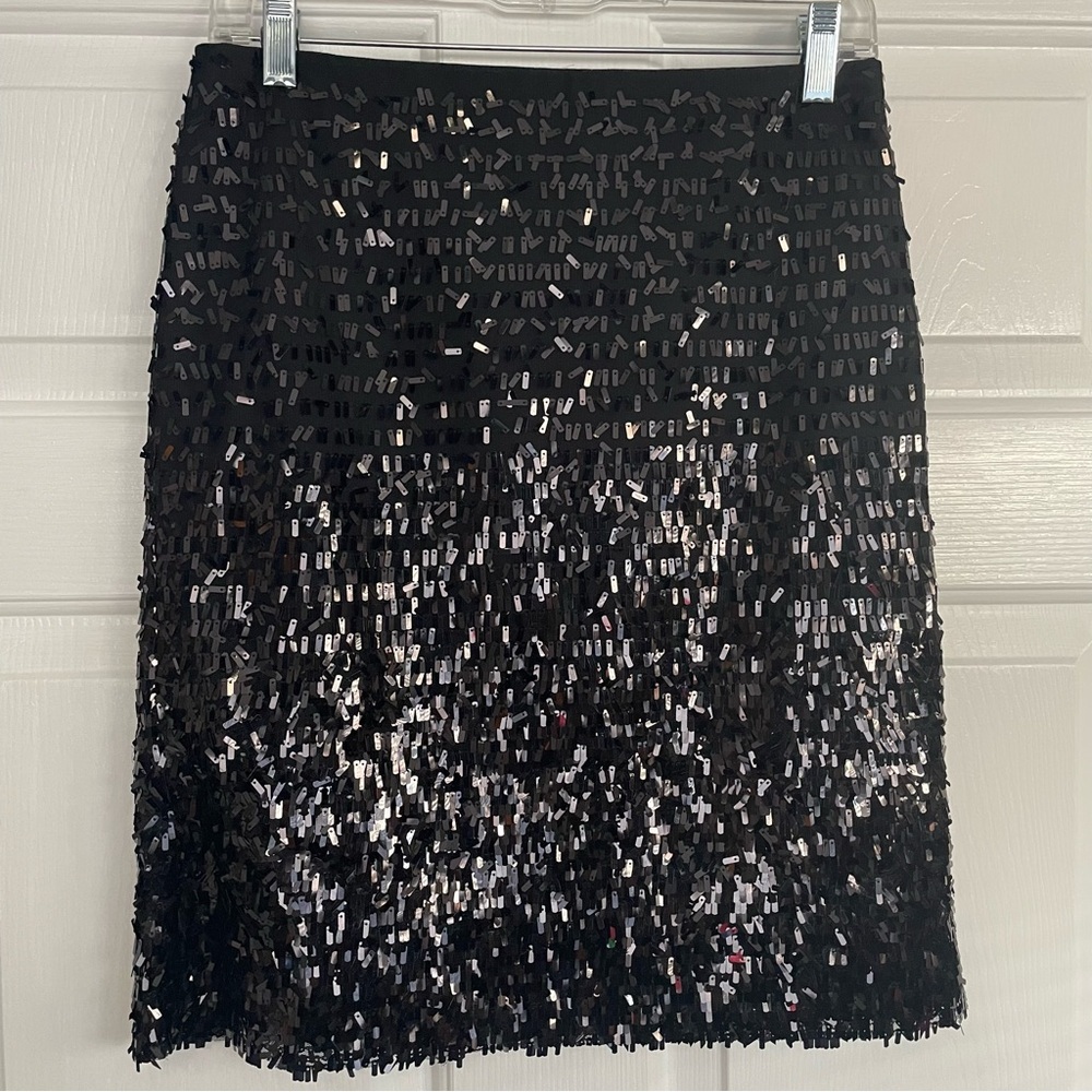 Sevier Skirts Custom Skirt Black Sequins